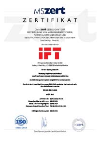 Zertifikat DIN ISO 45001:2018